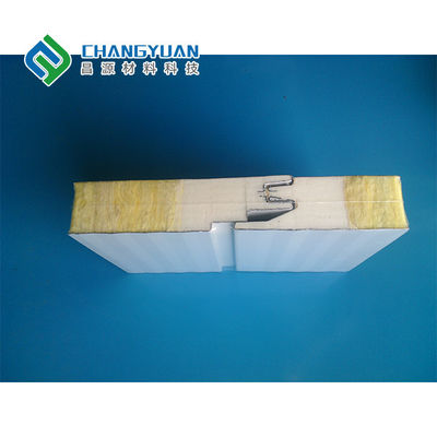 วัสดุตกแต่ง PU Sandwich Wall Panel วัสดุก่อสร้างทนไฟ