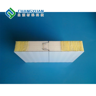 วัสดุตกแต่ง PU Sandwich Wall Panel วัสดุก่อสร้างทนไฟ