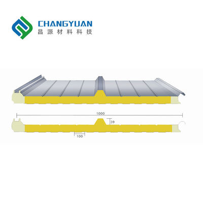 แผงหลังคาแซนวิชโพลียูรีเทน PU OEM พร้อมฉนวนกันเสียง