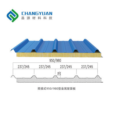 แผงแซนวิชฉนวนผนังภายใน Soundproof Pu Sandwich Panel