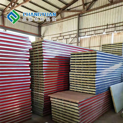 SMP PVF ฉนวนกันความร้อนแผงแซนวิชแผ่นหลังคาแซนวิชความกว้าง 1,000 มม. - 1500 มม