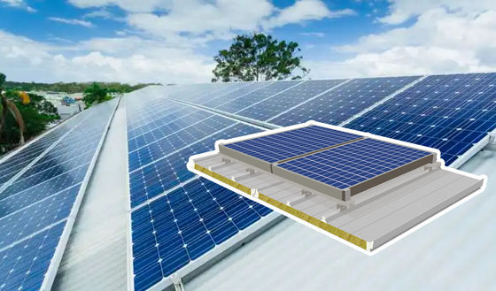 ปรับปรุงความยาว โฟโตวอลเตย์แพนล์หลังคาด้วย PU กระจก หนังแกนและความกว้าง 1000mm