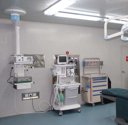 แผ่นผนังห้องสะอาดกันความชื้น กันไฟและทนทานด้วยสกรูง่าย / การติดตั้งที่ติด